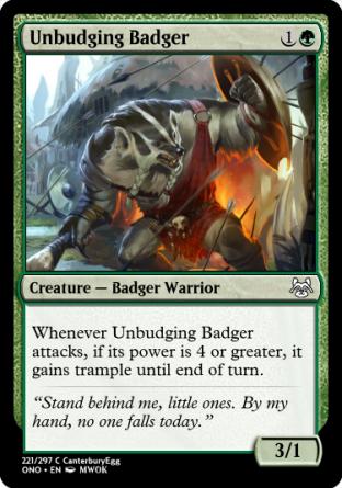 Unbudging Badger